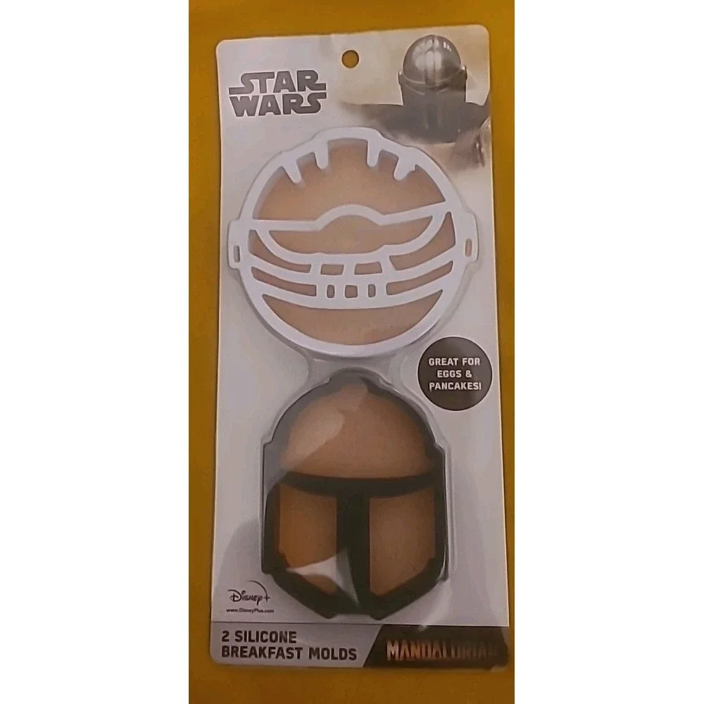DISNEY'S‎ STAR WARS THE MANDALORIAN (2) SILICONE BREAKFAST MOLDS (NEW SEALED)